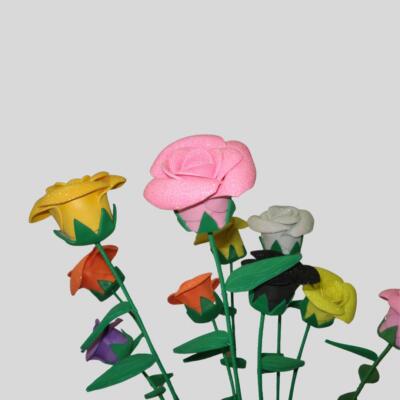 Rosas com glitter